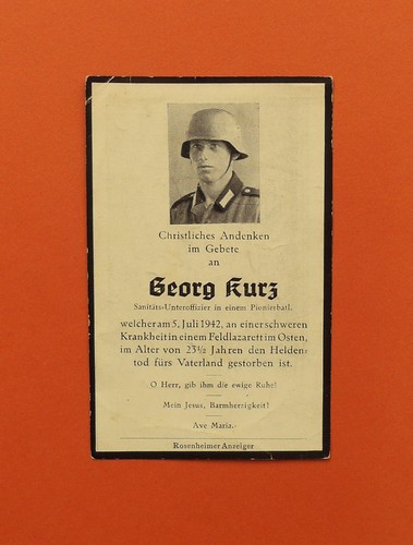 German death card - german,