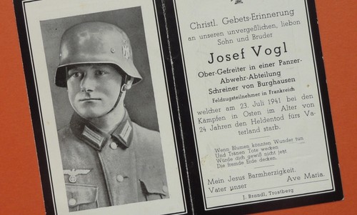 Ww2 german death card - ww2,